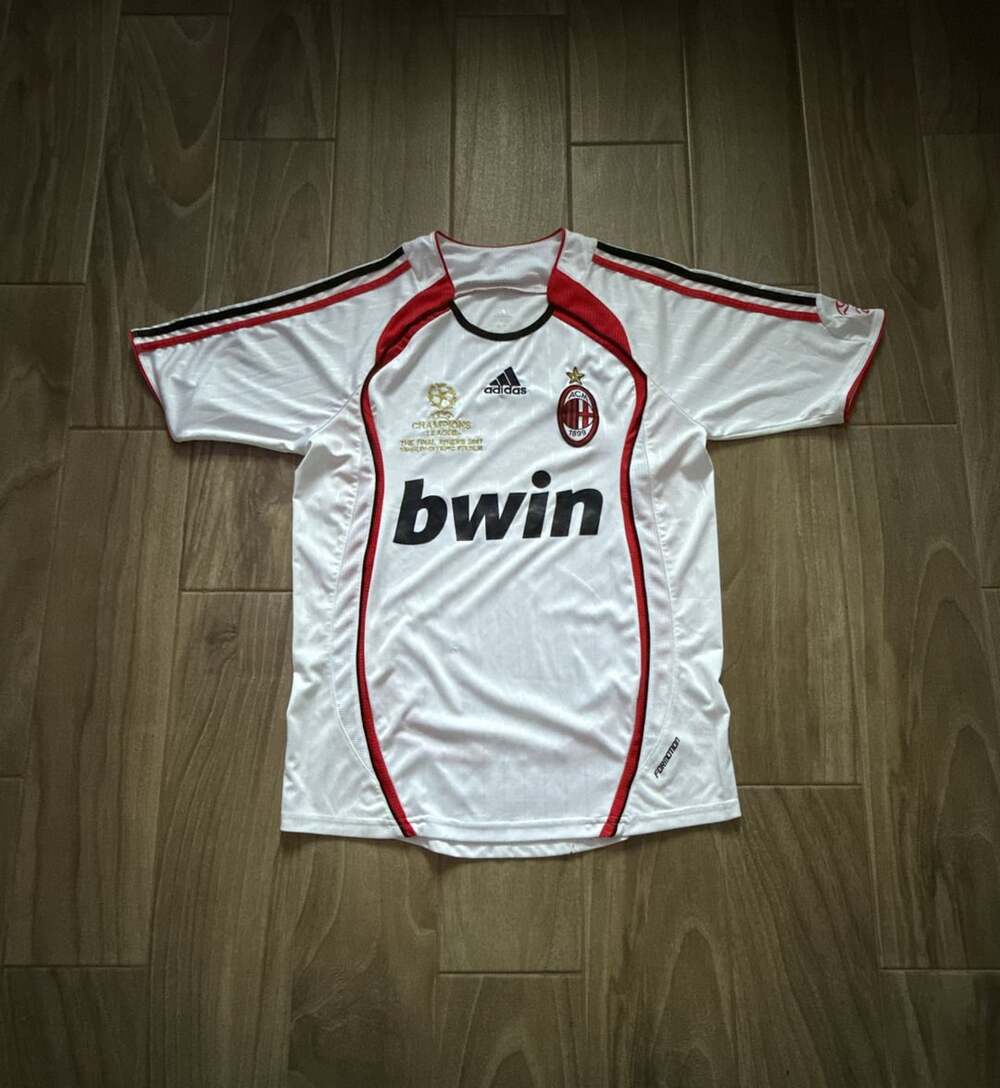 Adidas AC Milan 2006-2007 Champions League Final Athens Away Soccer Jersey